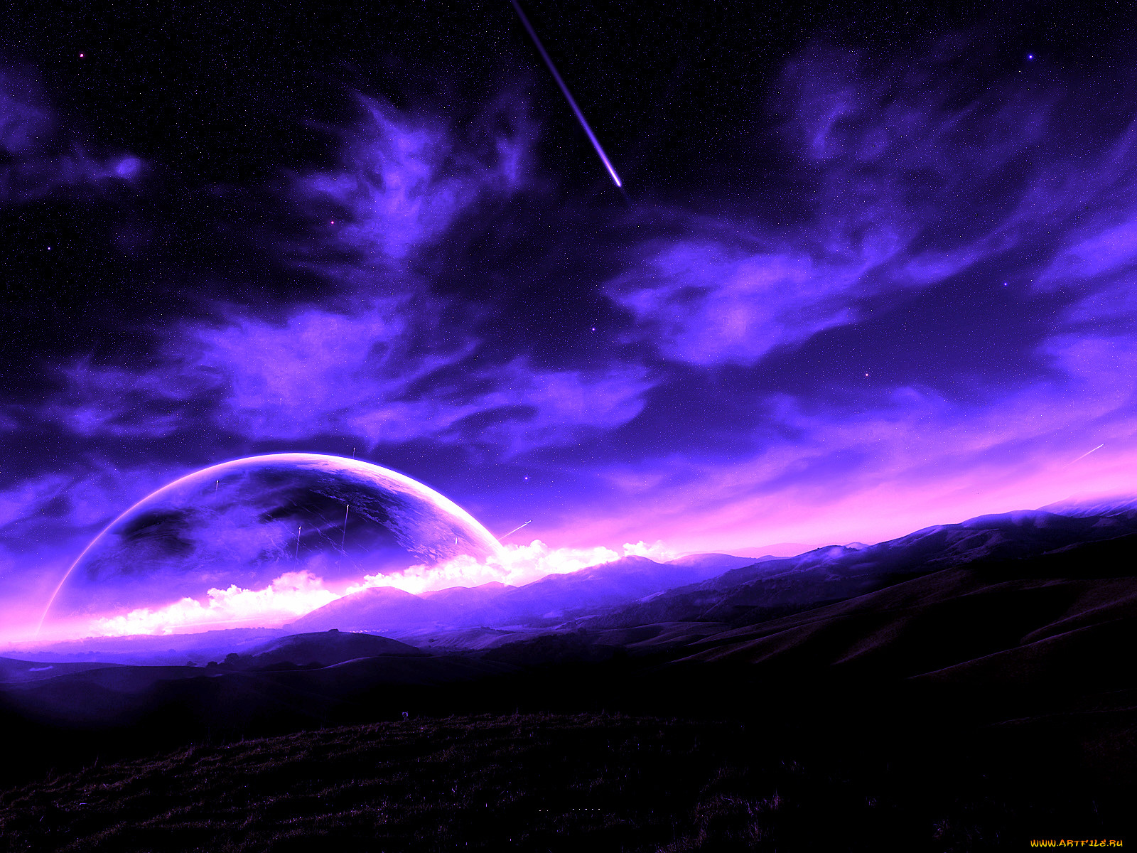 Фонк планета. Фиолетовый космос. Фиолетовая земля. Космос арт. Фиолетовый космический фон.